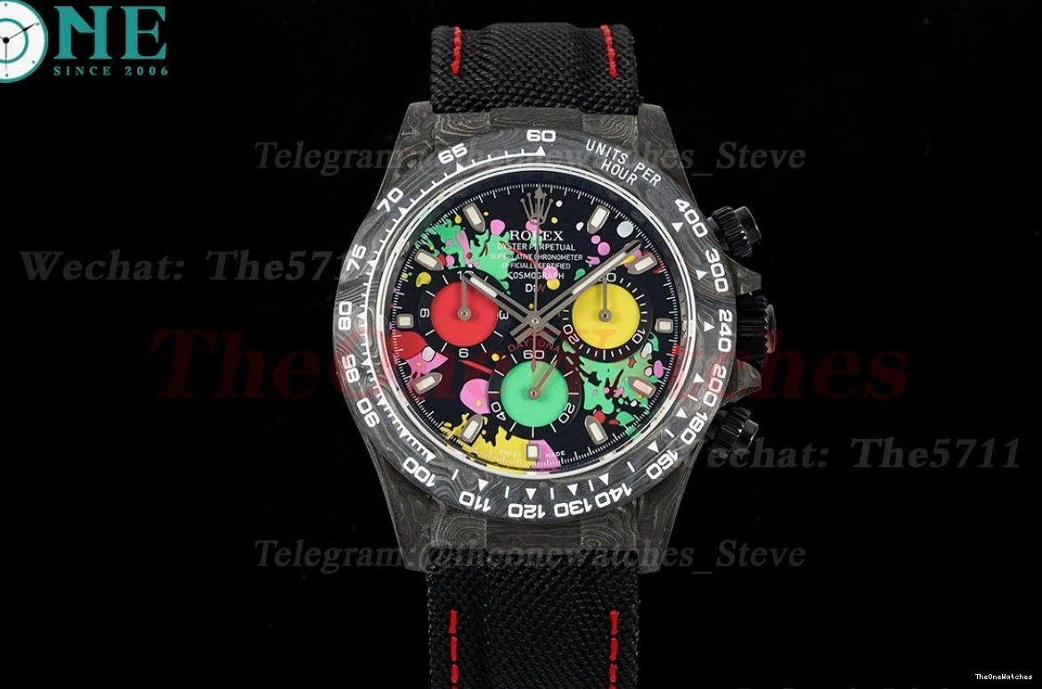 NY Carbon Colorful Dial DD4130 Daytona O 40mm N6F Diw 0130